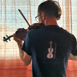Moderne und maskuline Navy Blue Music Violin Desig T-Shirt