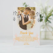 Moderne und maßgeschneiderte Hochzeitskarte Dankeskarte (Stehend Vorderseite)