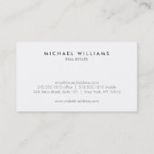 MODERNE und MINIMAL Taupe Business Card Visitenkarte (Rückseite)