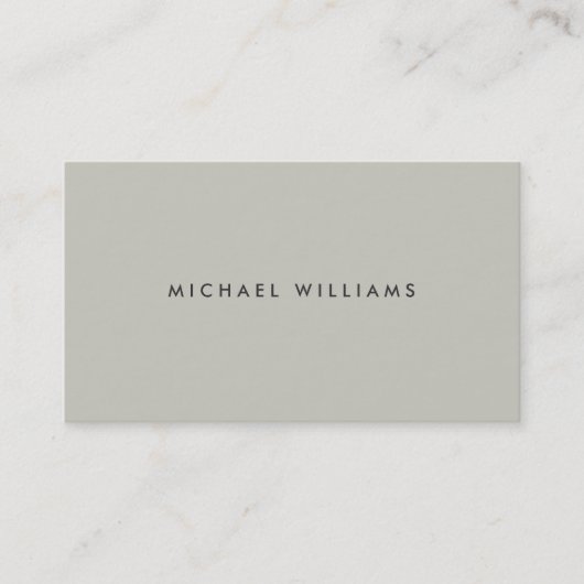 MODERNE und MINIMAL Taupe Business Card Visitenkarte (Vorderseite)