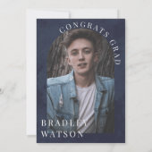 Moderne und minimale Absolventen der Marine Einladung (Rückseite)