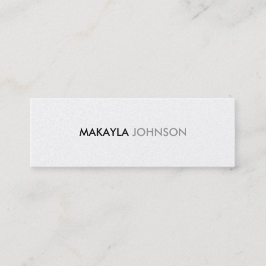 Moderne und minimale berufliche Geschäfts-Karten Mini Visitenkarte (Vorderseite)