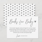 Moderne und minimale Bücher für Baby Silver Script Begleitkarte (Vorne/Hinten)