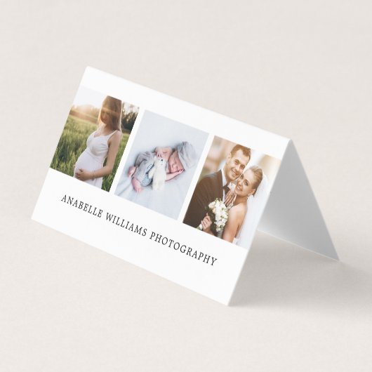 Moderne und minimale | Fotografie Visitenkarten (Vorderseite)