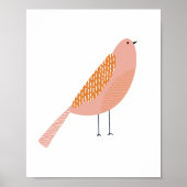 Moderne und minimale handGezeichnet Vogelkunst Poster (Vorne)