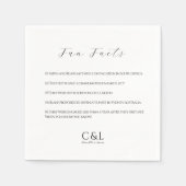 Moderne und minimale Hochzeitspapier-Teller Serviette (Vorderseite)