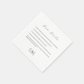 Moderne und minimale Hochzeitspapier-Teller Serviette (Ecke)