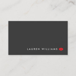 Moderne und minimale Red Lips Beauty Business Card Visitenkarte