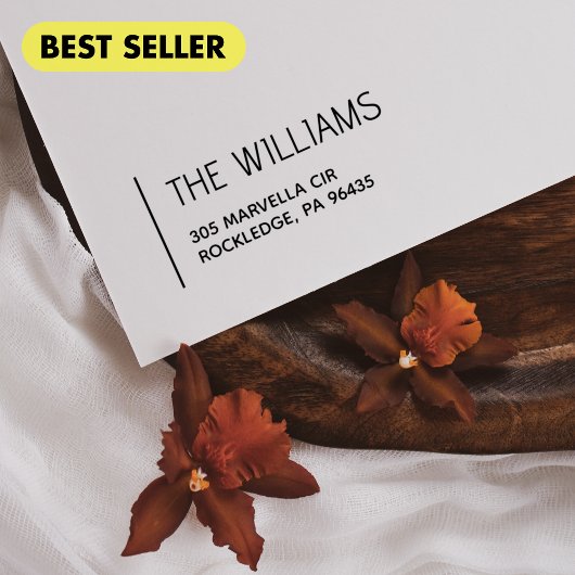 Moderne und minimale Rücksendeadresse Permastempel