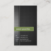 moderne und minimale schwarze u. Limone grüne Visitenkarte (Rückseite)