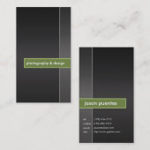 moderne und minimale schwarze u. Limone grüne Visitenkarte (Vorne/Hinten)