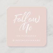 Moderne und minimale Social Media Folgen Sie mir F Quadratische Visitenkarte (Vorderseite)