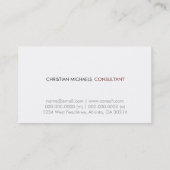 Moderne und minimale Visitenkarte (Rückseite)