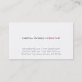 Moderne und minimale Visitenkarte (Rückseite)