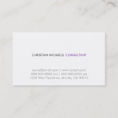 Moderne und minimale Visitenkarte (Rückseite)