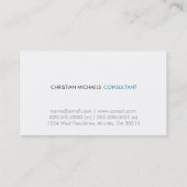 Moderne und minimale Visitenkarte (Rückseite)