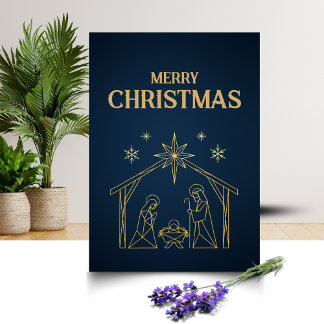 Moderne und minimale Weihnachtskartengestaltung Karte