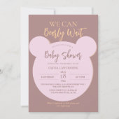 Moderne und minimalistische Bärendusche Einladung (Vorderseite)