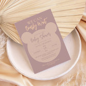 Moderne und minimalistische Bärendusche Einladung