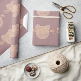 Moderne und minimalistische Bärendusche Geschenkpapier