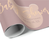 Moderne und minimalistische Bärendusche Geschenkpapier (Rolleneckpunkt)