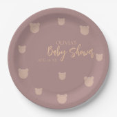 Moderne und minimalistische Bärendusche Pappteller (Vorderseite)