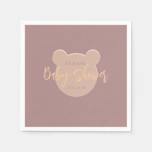 Moderne und minimalistische Bärendusche Serviette (Vorderseite)