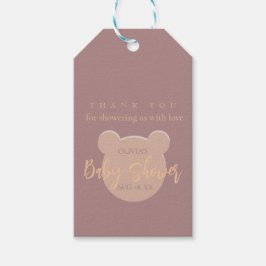 Moderne und minimalistische Bärendusche Vielen Dan Geschenkanhänger