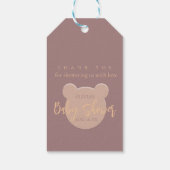 Moderne und minimalistische Bärendusche Vielen Dan Geschenkanhänger (Rückseite)