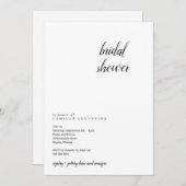 Moderne und Minimalistische Brautdusche Einladung (Vorne/Hinten)