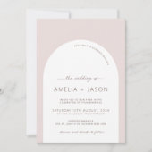 Moderne und minimalistische Eheeinladung Einladung (Vorderseite)