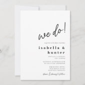 Moderne und Minimalistische Einfache Hochzeit mach Einladung (Vorderseite)