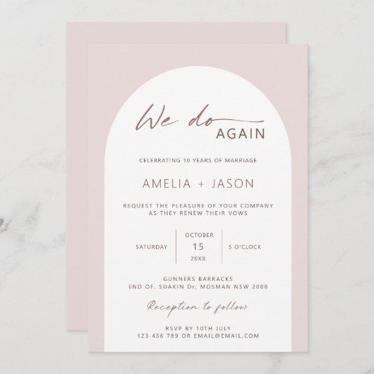 Moderne und minimalistische Einladung zur Erneueru (Vorne/Hinten)