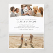 Moderne und Minimalistische Foto Hochzeit (Rückseite)