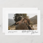 Moderne und Minimalistische Foto Hochzeit Einladung (Vorne/Hinten)