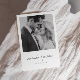 Moderne und Minimalistische Foto Hochzeit Einladung