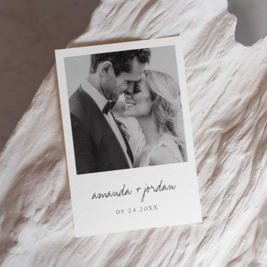 Moderne und Minimalistische Foto Hochzeit Einladung