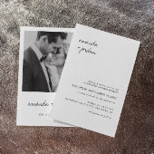 Moderne und Minimalistische Foto Hochzeit Einladung