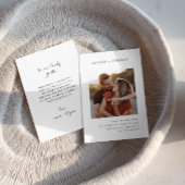 Moderne und Minimalistische Foto Hochzeit Einladung