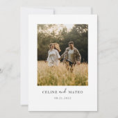 Moderne und Minimalistische Foto Hochzeit Save The Date (Vorderseite)