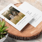 Moderne und Minimalistische Foto Hochzeit Save The Date