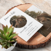Moderne und Minimalistische Foto Hochzeit Save The Date
