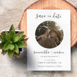 Moderne und Minimalistische Foto Hochzeit Save The Date