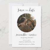 Moderne und Minimalistische Foto Hochzeit Save The Date (Vorderseite)