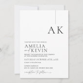 Moderne und minimalistische Foto-Hochzeitseinladun Einladung (Vorderseite)