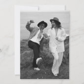 Moderne und Minimalistische Foto Save the Date Car Einladung (Rückseite)