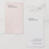 Moderne und minimalistische hellrosa Visitenkarte (Vorne/Hinten)