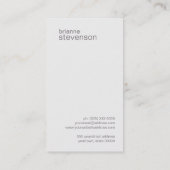 Moderne und minimalistische hellrosa Visitenkarte (Rückseite)