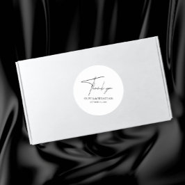 Moderne und Minimalistische Hochzeit Vielen Dank Runder Aufkleber