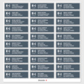 Moderne und Minimalistische Hochzeitgästen Aufkleber (Blatt)